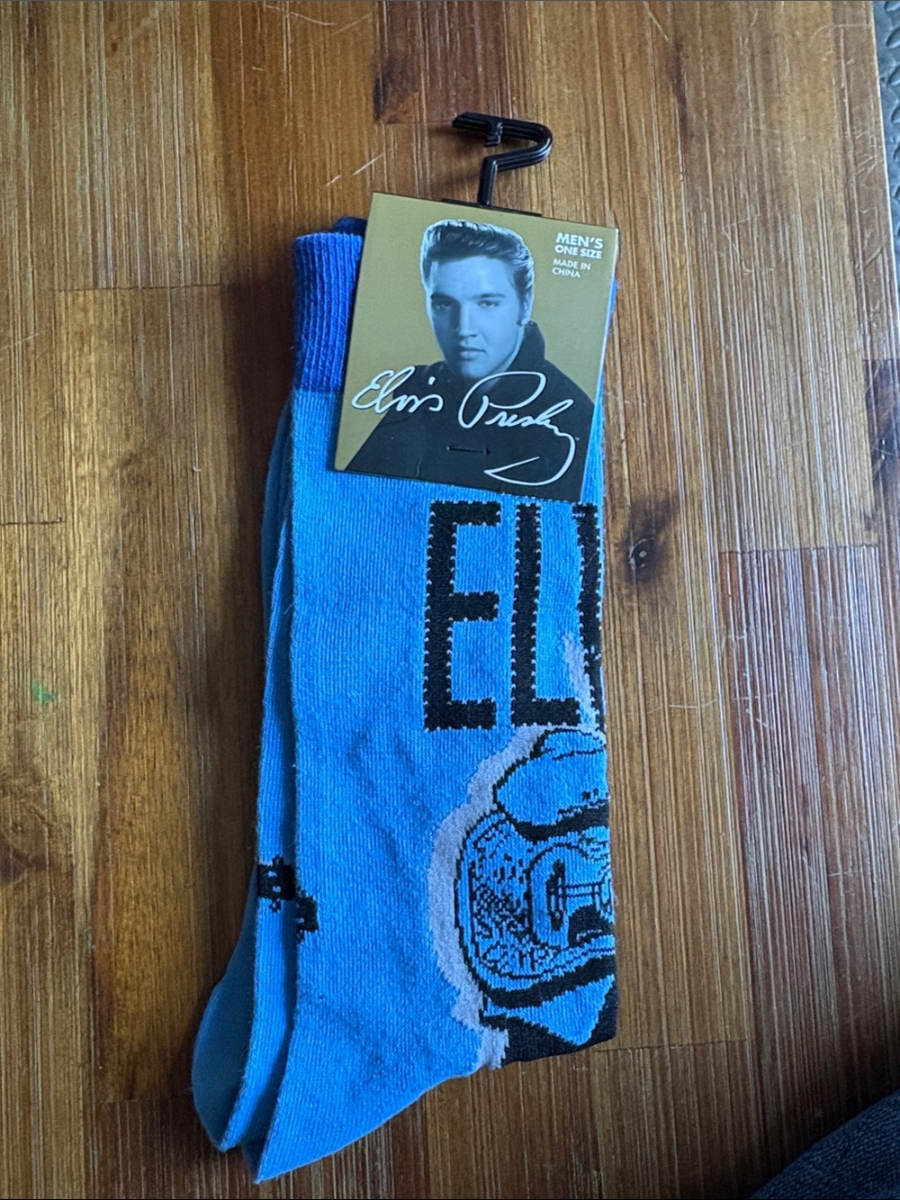 Elvis Blue Graphic Men's Socks